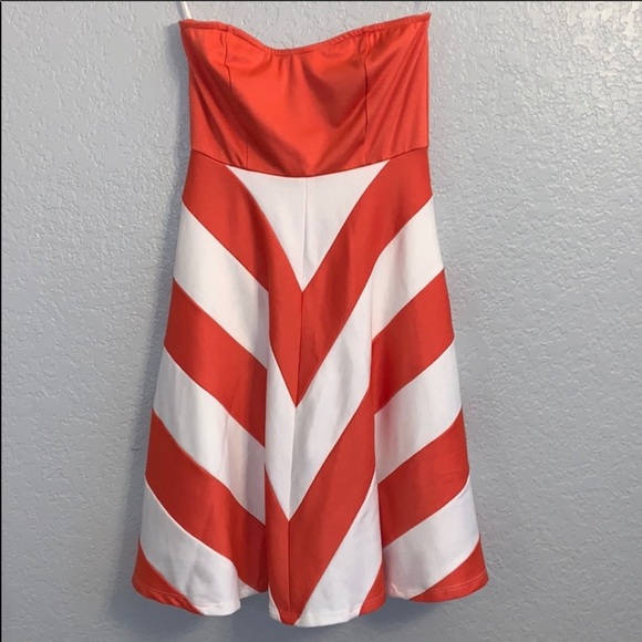Judith March Dresses & Skirts - Tennessee Vols Judith March Strapless Ponte Chevron Dress Sz S